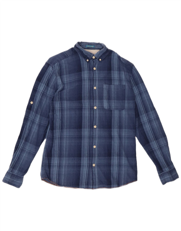 Cămașă de flanel pentru bărbați JACK & JONES, carouri albastre medii