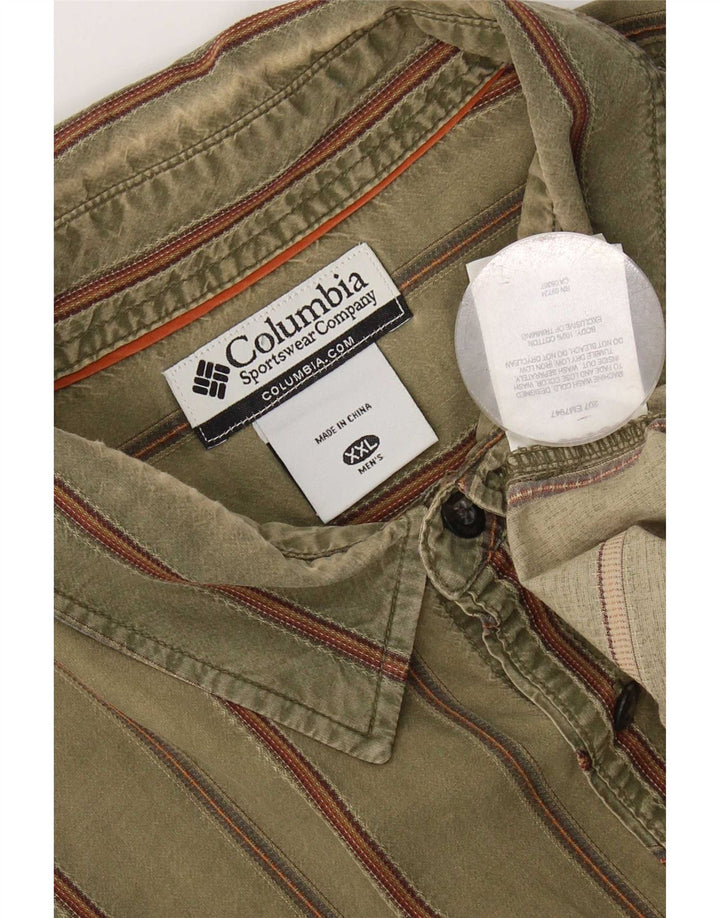 Cămașă Columbia pentru femei 2XL din bumbac cu dungi kaki