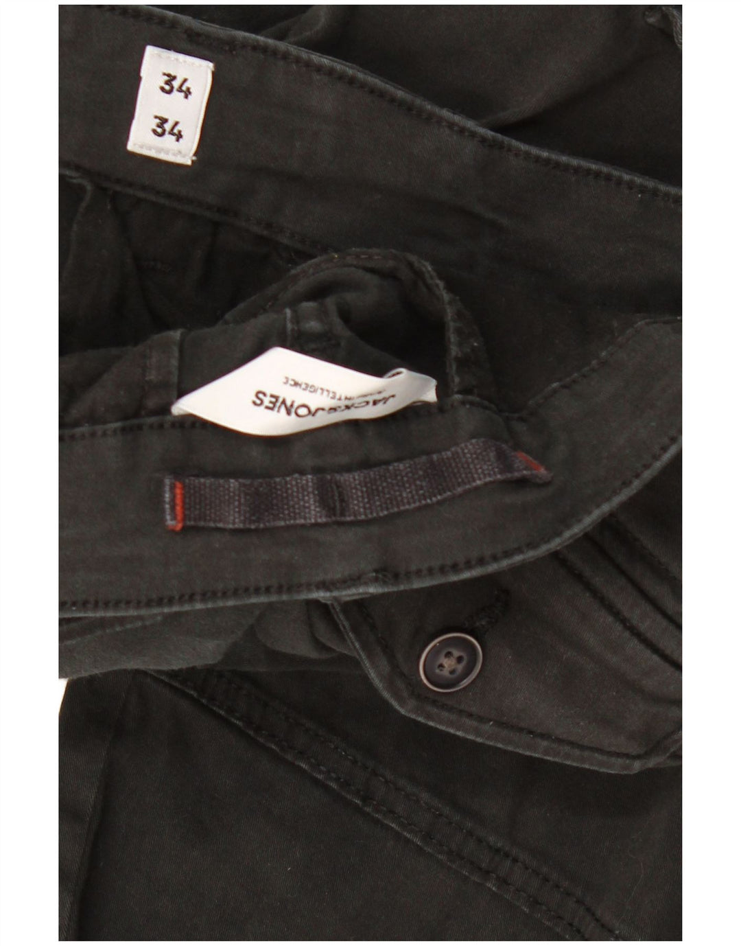 JACK & JONES Joggeri pentru bărbați Pantaloni cargo W34 L30 bumbac negru