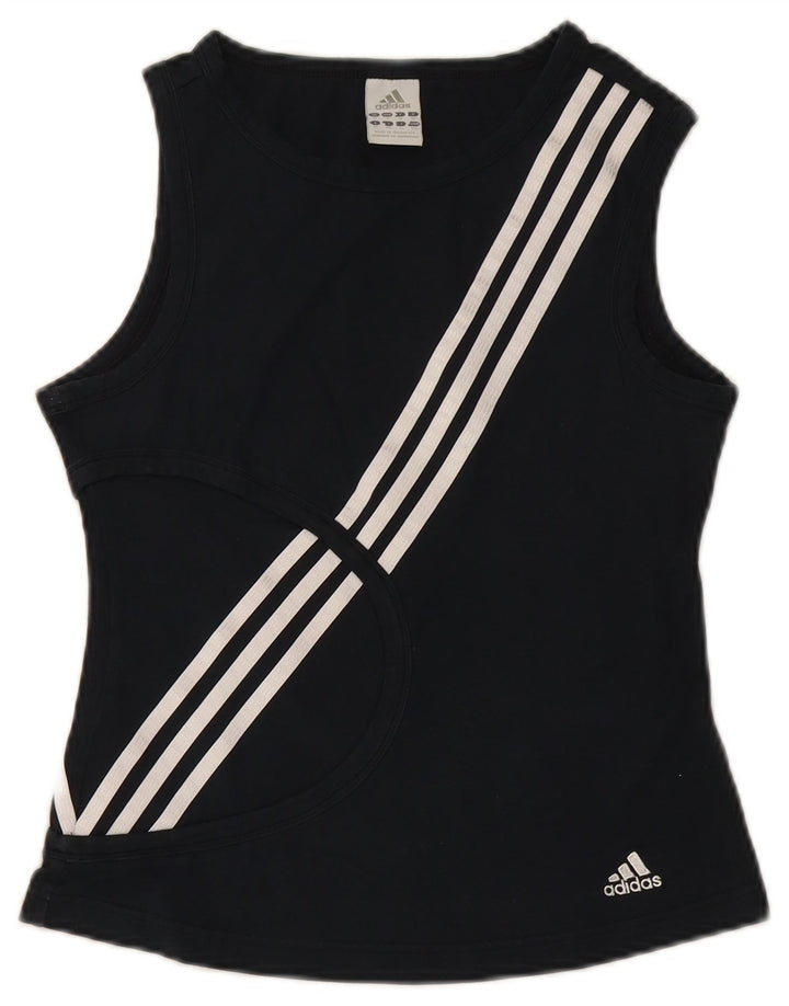 Vest Vest Top Femei Adidas UK 10 Small Black Bumbac