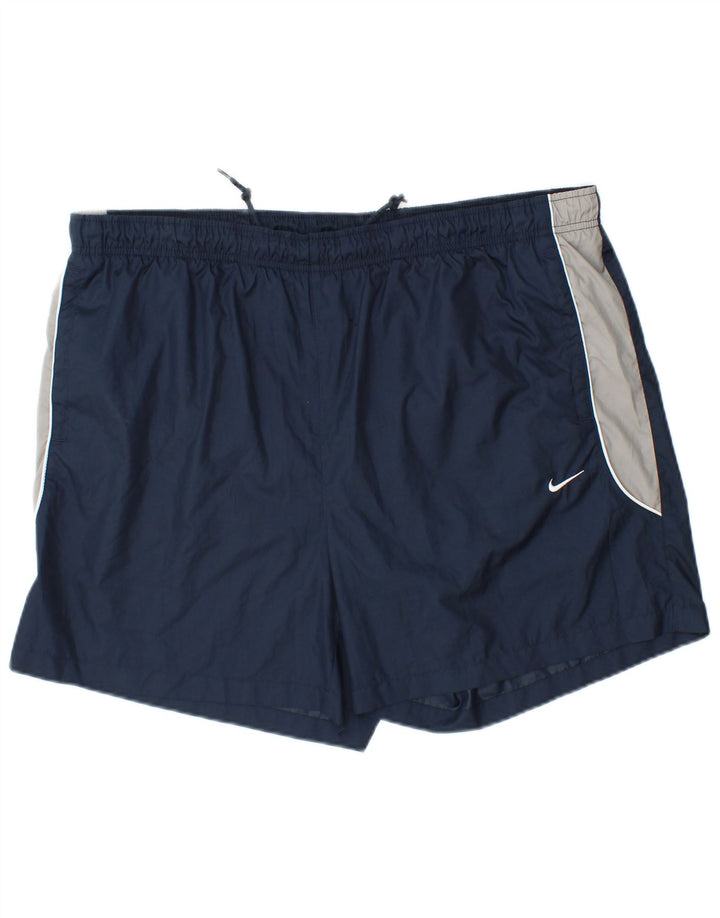 Pantaloni scurți sport NIKE pentru bărbați XL, albastru bleumarin, poliester color bloc