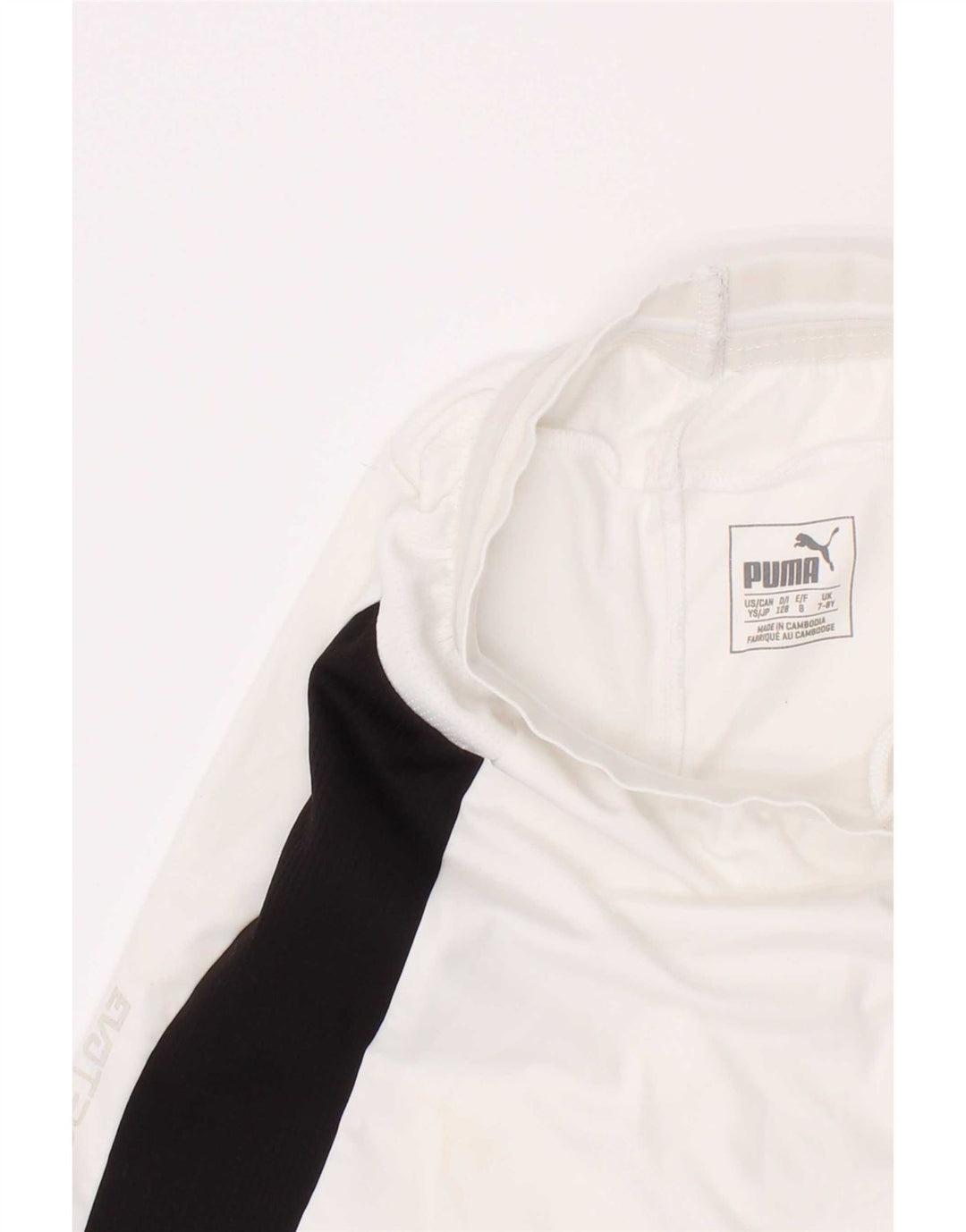 Pantaloni scurți sport Puma pentru băieți 7-8 ani, alb, poliester color bloc