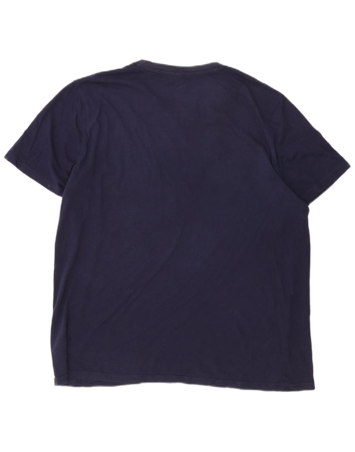 Tricou grafic Lee pentru bărbați, cu croială obișnuită. Top mare din bumbac bleumarin