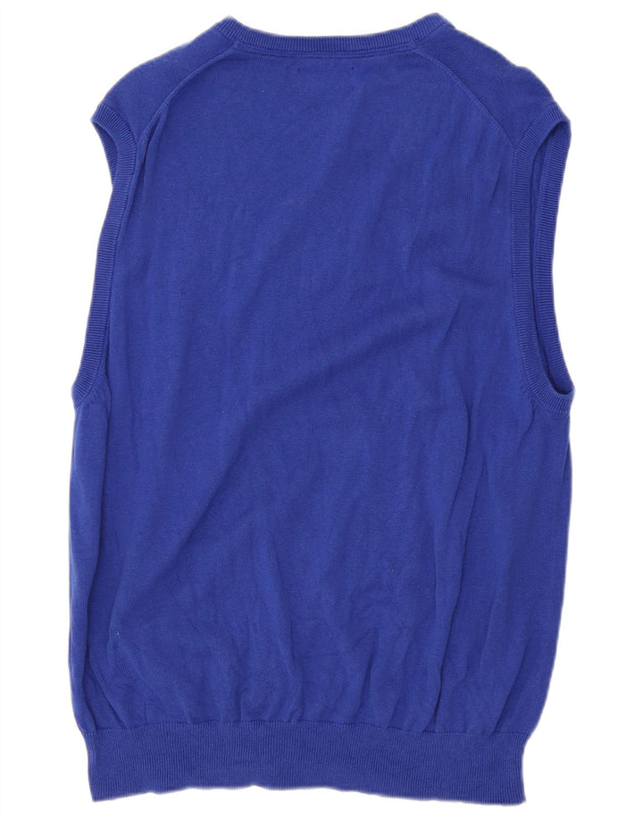 CHAPS Mens Vest Tank Top XL Blue Bumbac