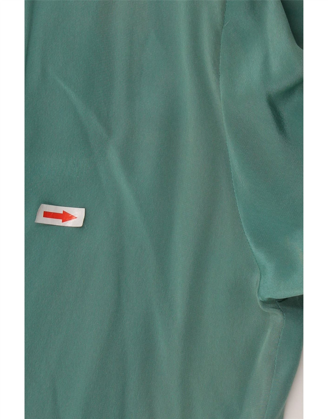 VINTAGE Bluză cu mânecă lungă cu cravată în față pentru femei UK 16 Mare Mătase verde