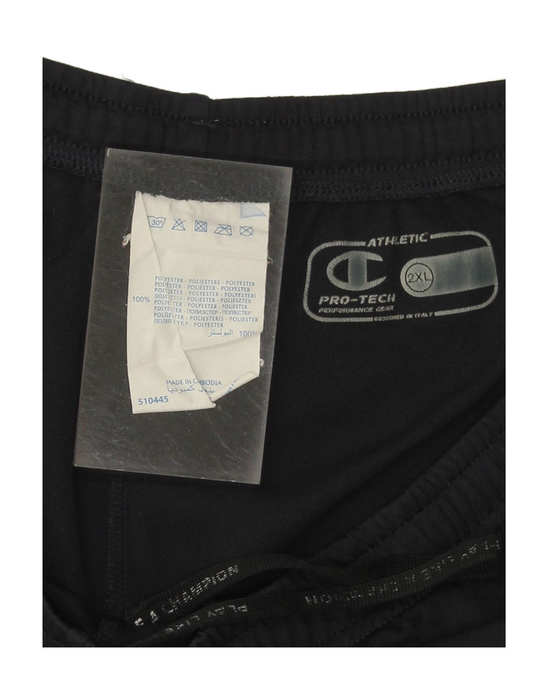 CHAMPION Mens Sport Shorts 2XL  Navy Blue Polyester