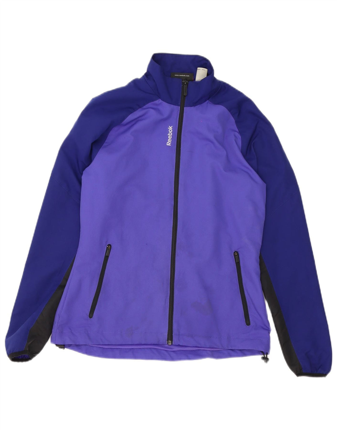 Jachetă de top pentru trening supradimensionată pentru femei Reebok UK 10 Small Violet Colorblock