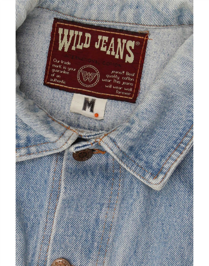 Jachetă de denim crop pentru bărbați Wild UK 38, bumbac albastru mediu