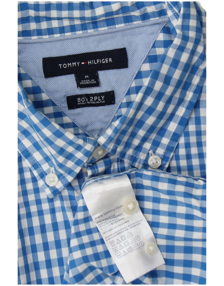 Cămașă pentru bărbați TOMMY HILFIGER, bumbac vichy albastru mediu