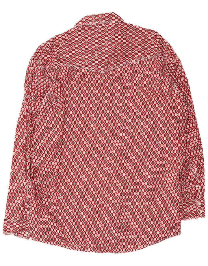 Cămașă pentru bărbați Wrangler 2XL bumbac geometric roșu
