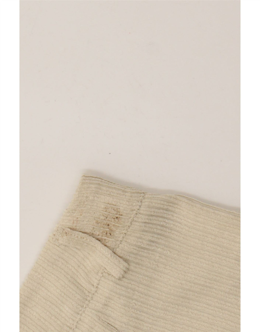 Pantaloni scurti din velur pentru femei Benetton UK 12 Medium W28 Bej Poliester