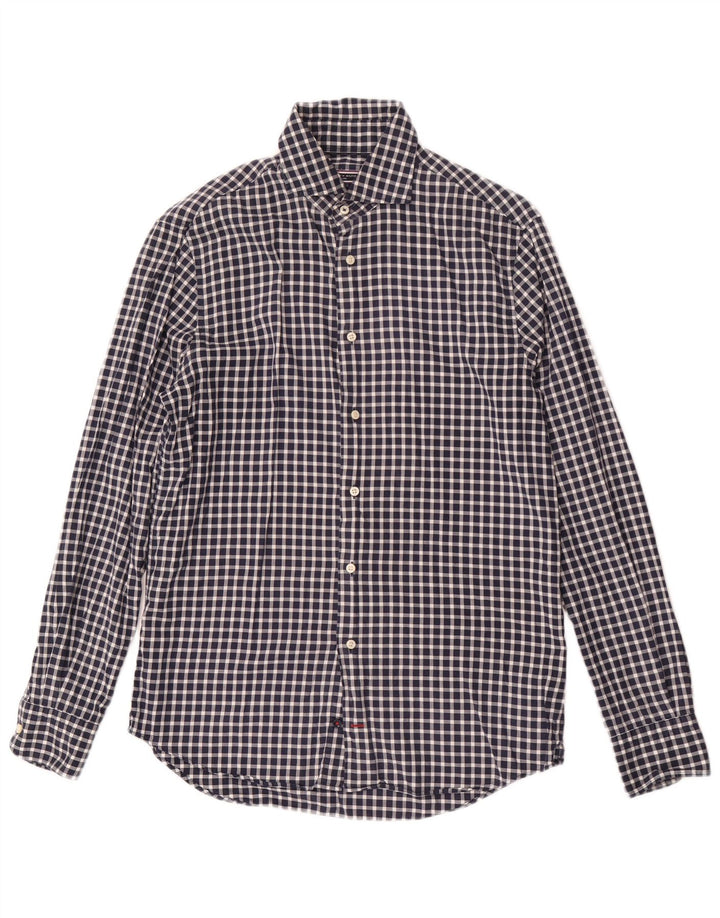 Cămașă pentru bărbați Tommy Hilfiger Mărimea 38 15 Medium Bleumarin Vichy Bumbac