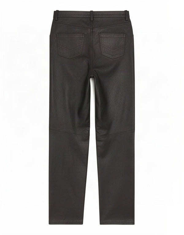 Pantaloni drepti din piele Hyde pentru femei UK 14 Large W32 L30 Black