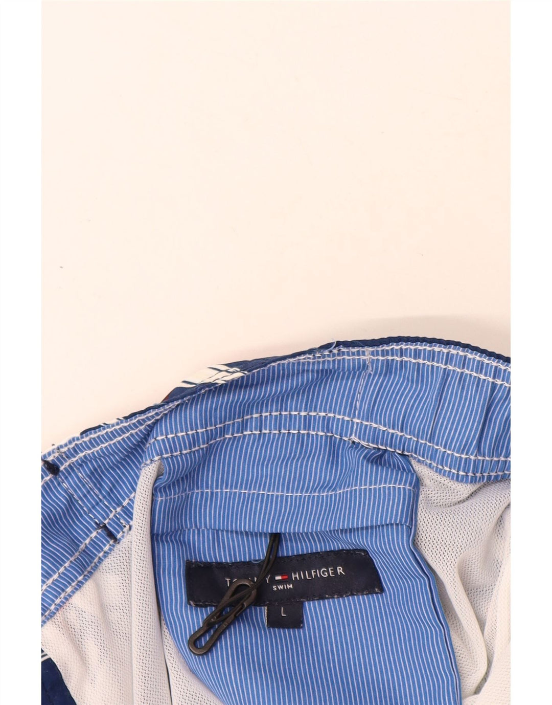 TOMMY HILFIGER Pantaloni scurți de baie pentru bărbați, mari, albastru, poliester floral