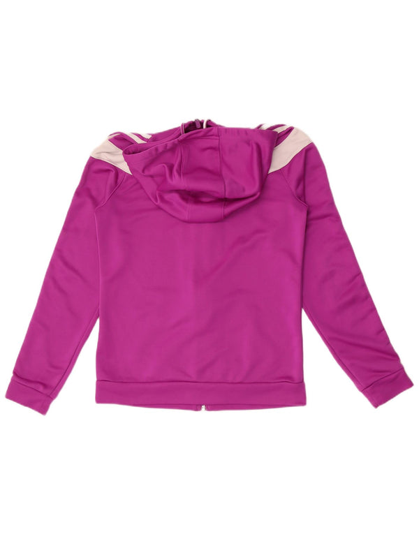 Pulover cu capota cu fermoar Adidas pentru femei Marea Britanie 8/10, mov mic Colorblock