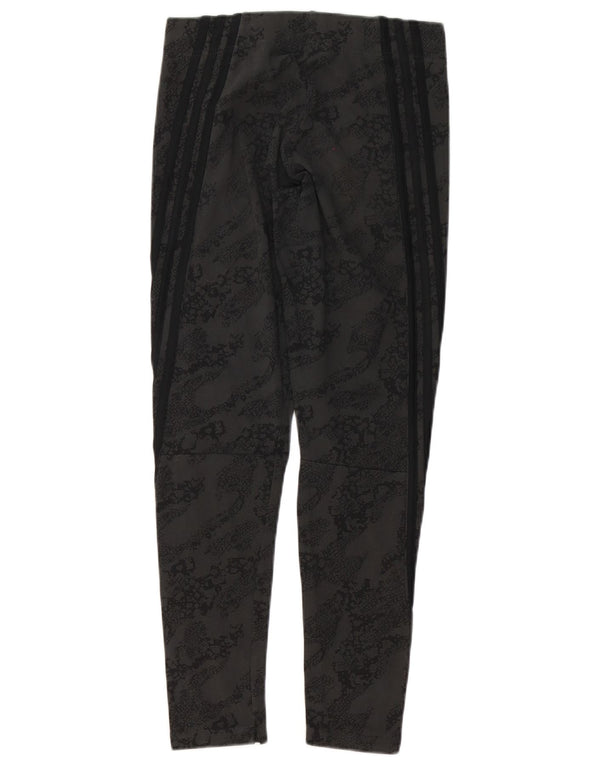 Leggings pentru femei Adidas UK 12/14 Medium Black Animal Print Bumbac