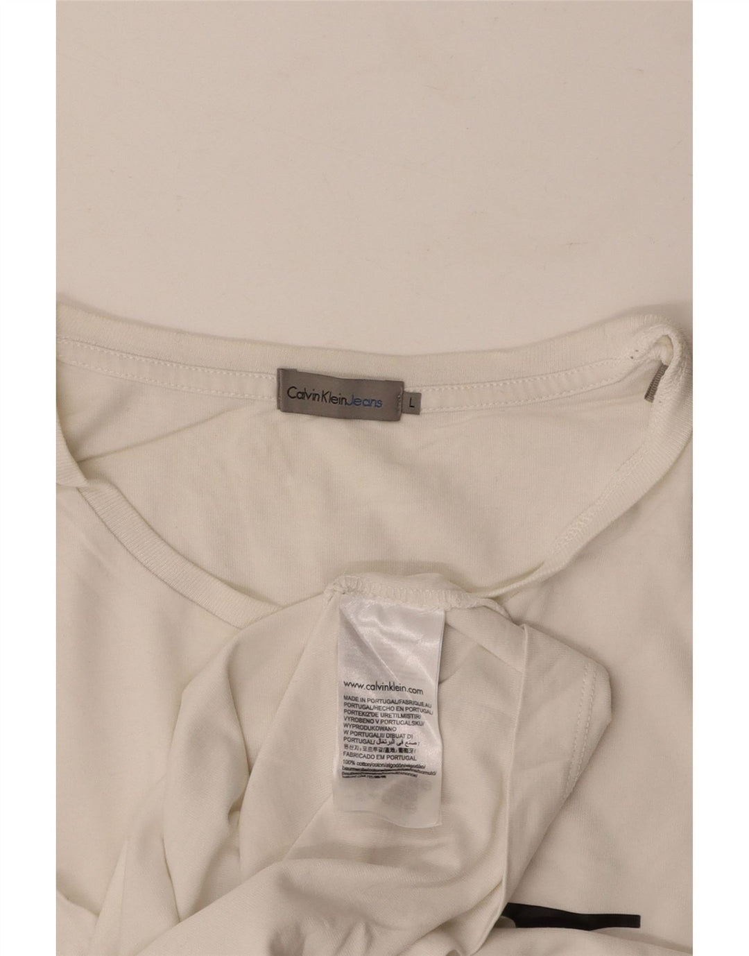 CALVIN KLEIN JEANS Tricou grafic pentru bărbați Top mare din bumbac alb