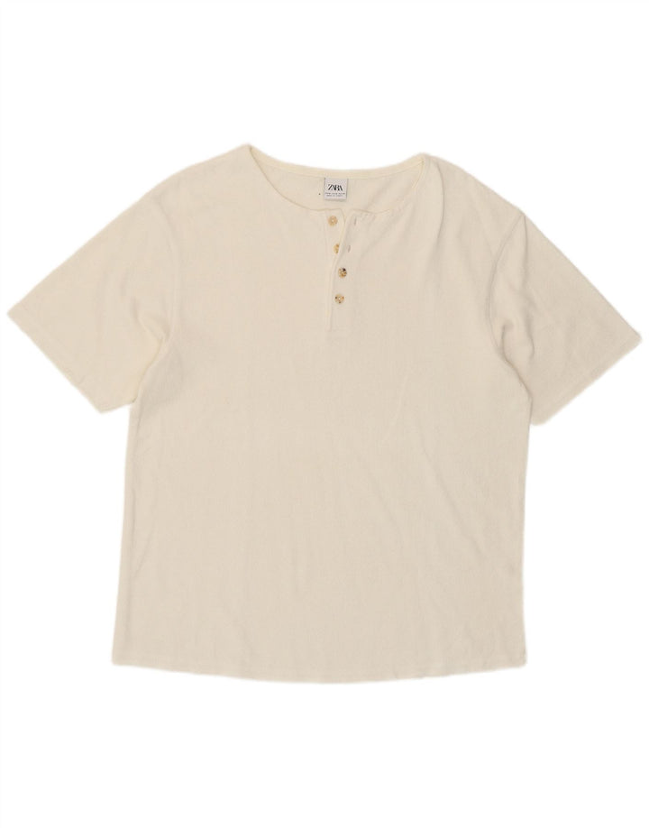 Tricou pentru bărbați Zara Top Mediu Alb