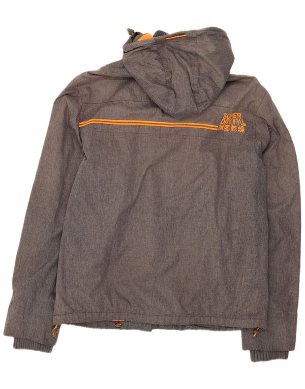 Jachetă Windbreaker cu glugă Superdry pentru bărbați UK 40, mare, gri sport