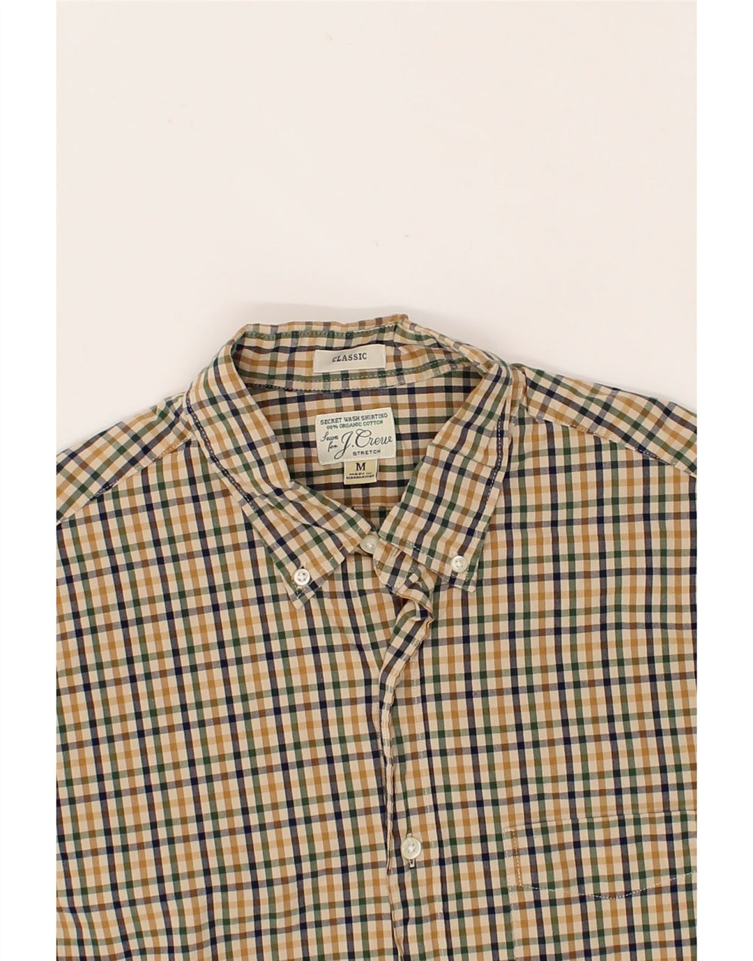 J. CREW Mens Classic Shirt Medium Multicoloured Check Vintage J. Crew and Second-Hand J. Crew from Messina Hembry 