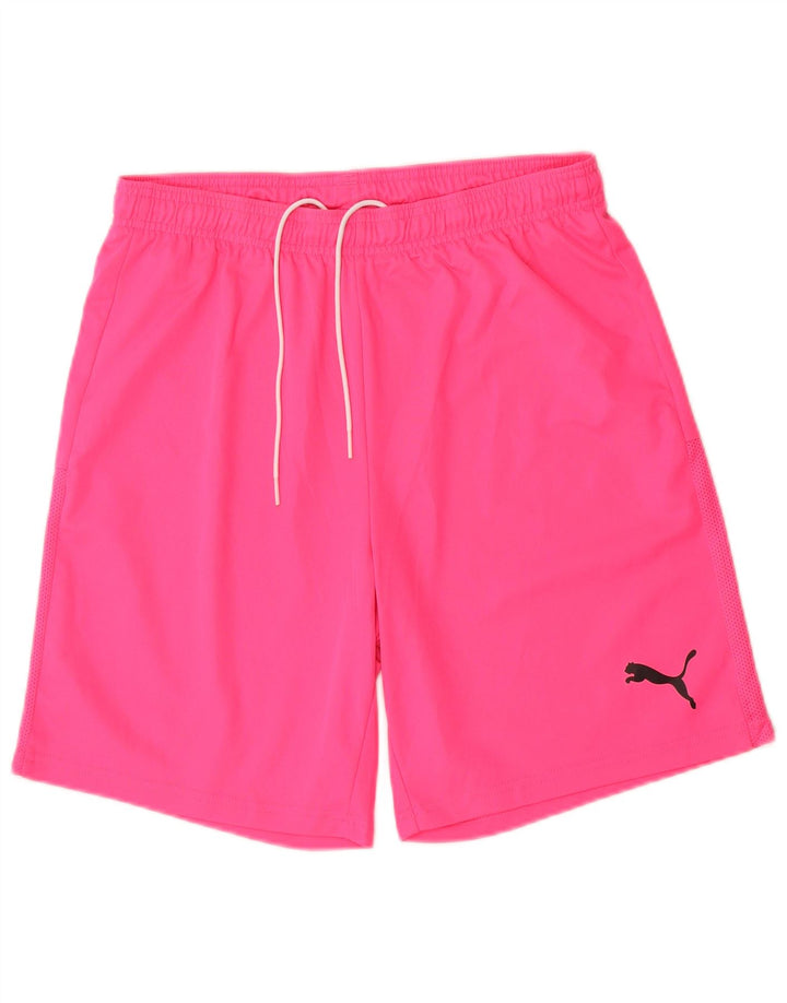 Pantaloni scurți sport Puma pentru bărbați, poliester roz mediu