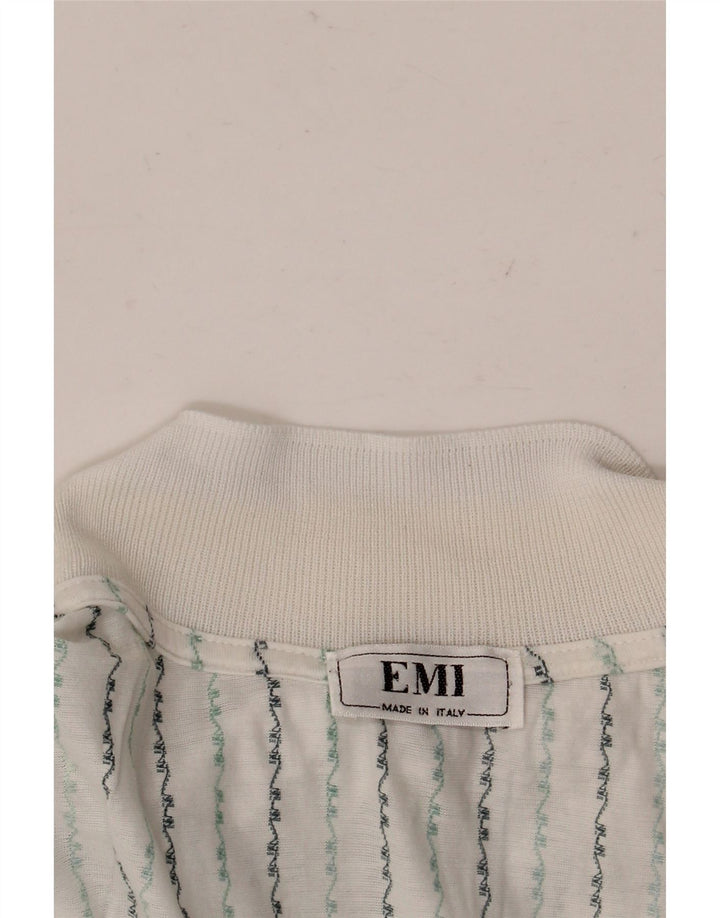 Tricou polo vintage pentru bărbați XL cu dungi albe