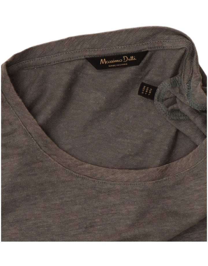 Tricou Massimo Dutti pentru bărbați Top mare gri