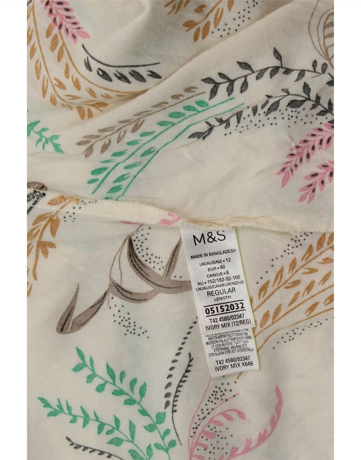 Rochie de soare pentru femei Marks & Spencer UK 12 Medium Off White Floral Viscose