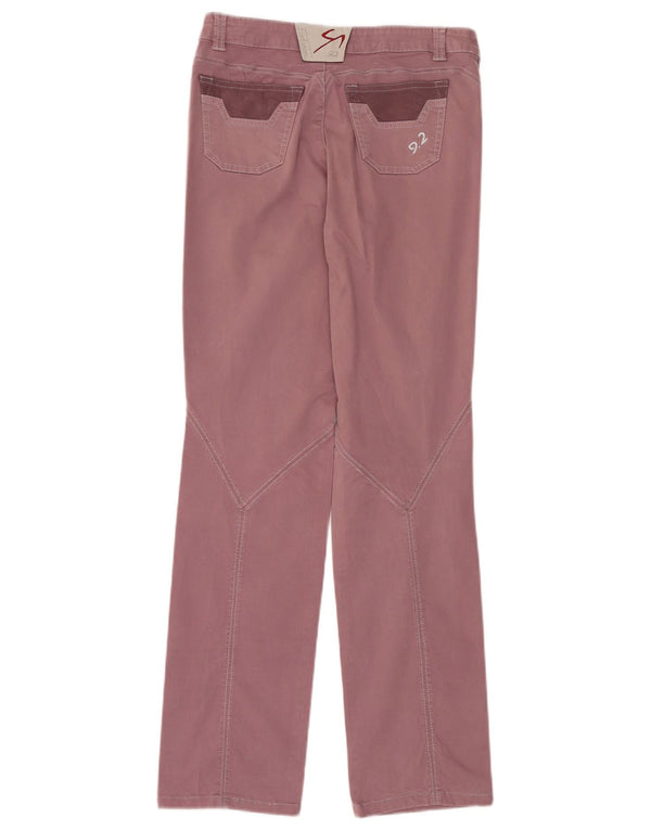 Pantaloni casual pentru femei 9.2 by Carlo Chionna W28 L32 Burgundy Colorblock