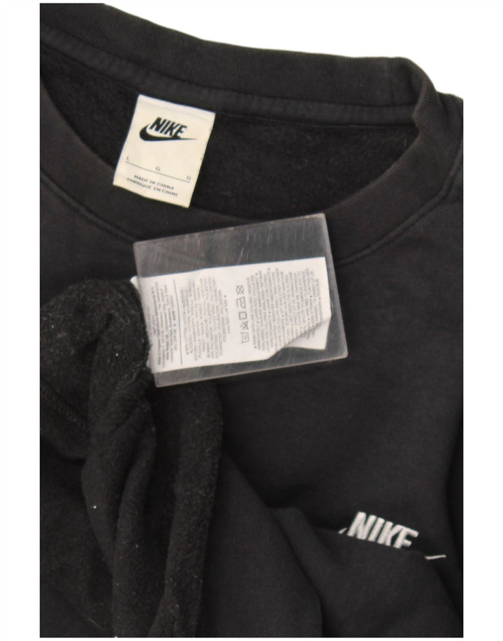 Hanorac pentru bărbați Nike Pulover mare, negru, bumbac