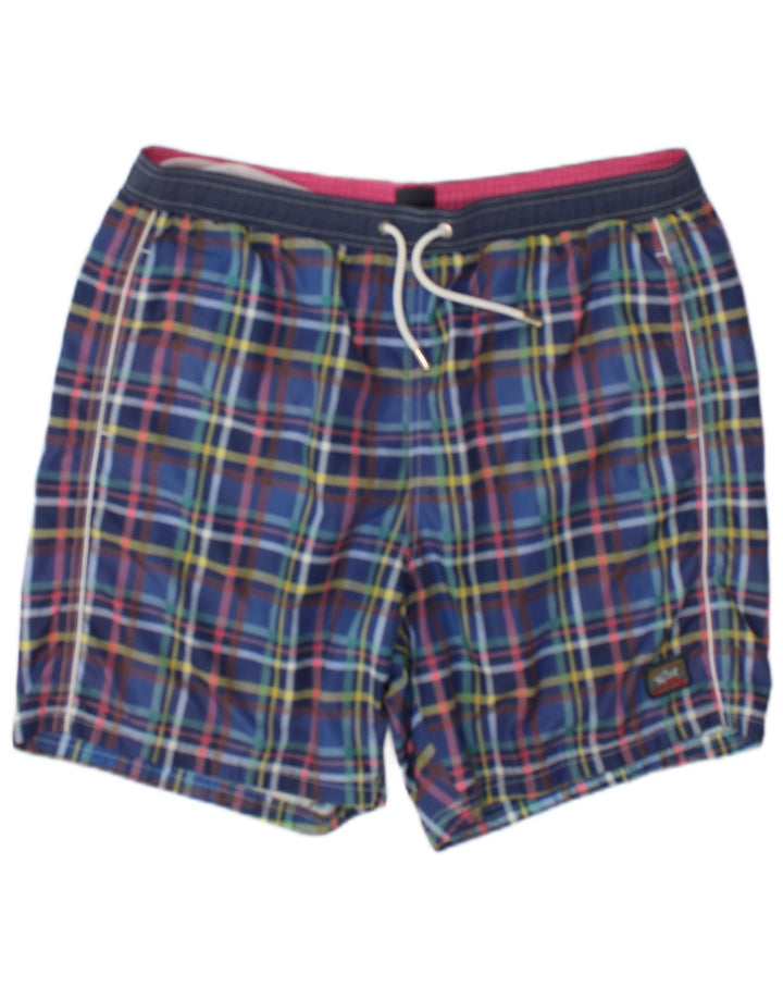 Pantaloni scurți de înot pentru iahting pentru bărbați Paul & Shark, carouri mari, multicolore