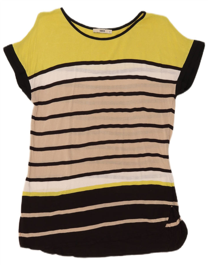 Oasis Tricou Femei Top UK 10 Mici Multicolore Dungi