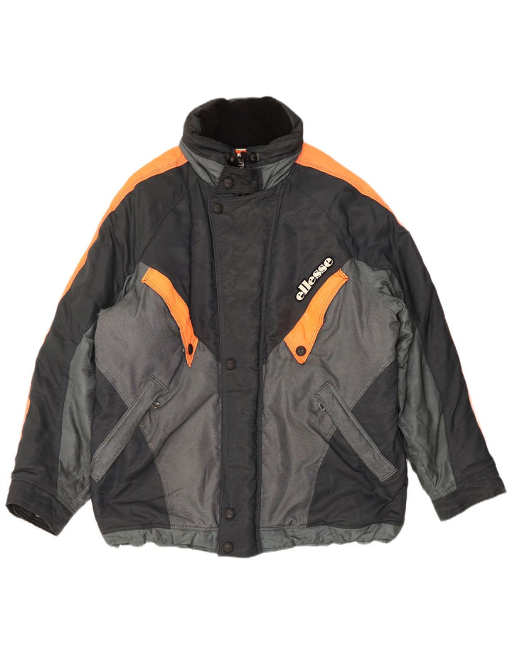 Jachetă de schi pentru bărbați, cu formă largi, Ellesse IT 50, mare, neagră, color block