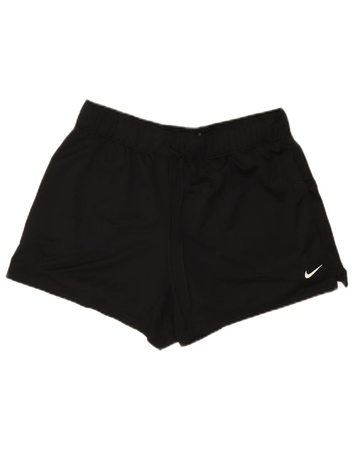 Pantaloni scurți sport Nike Dri Fit pentru femei UK 16, mari, negru, poliester