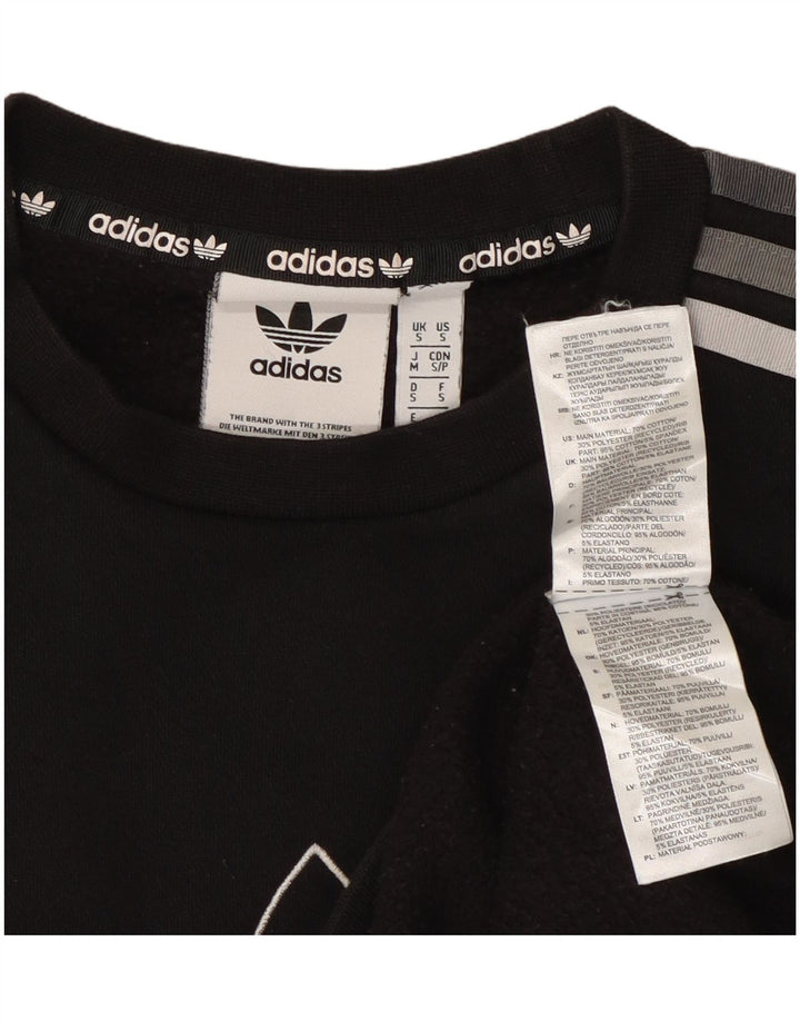 Hanorac grafic pentru bărbați Adidas Jumper mic, negru, bumbac