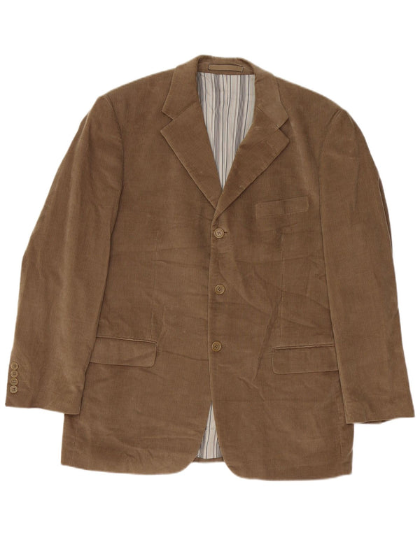 Marks & Spencer jachetă pentru bărbați din velur cu 3 nasturi, UK 42 XL, bumbac bej