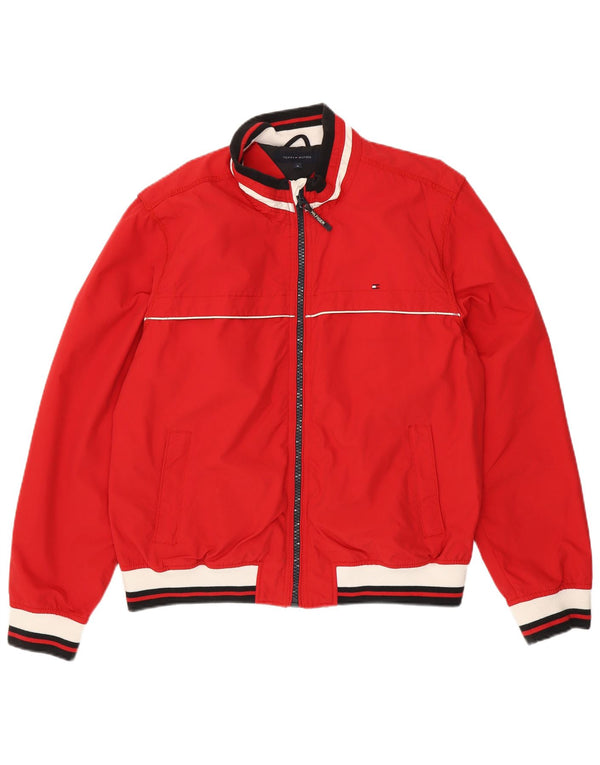 Jachetă bomber pentru bărbați Tommy Hilfiger UK 42 XL, nailon color bloc roșu