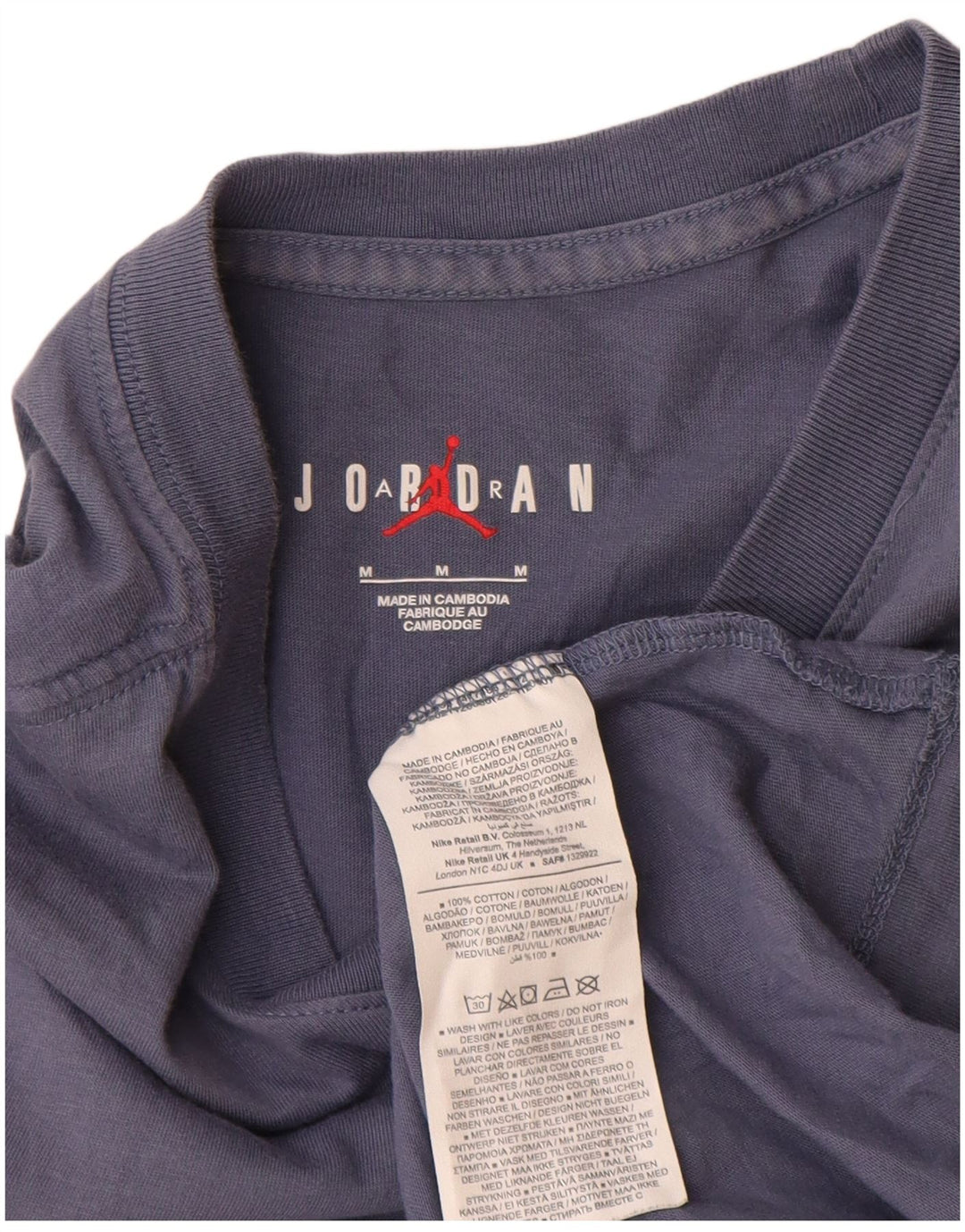 Tricou grafic Jordan pentru bărbați Top mediu din bumbac bleumarin