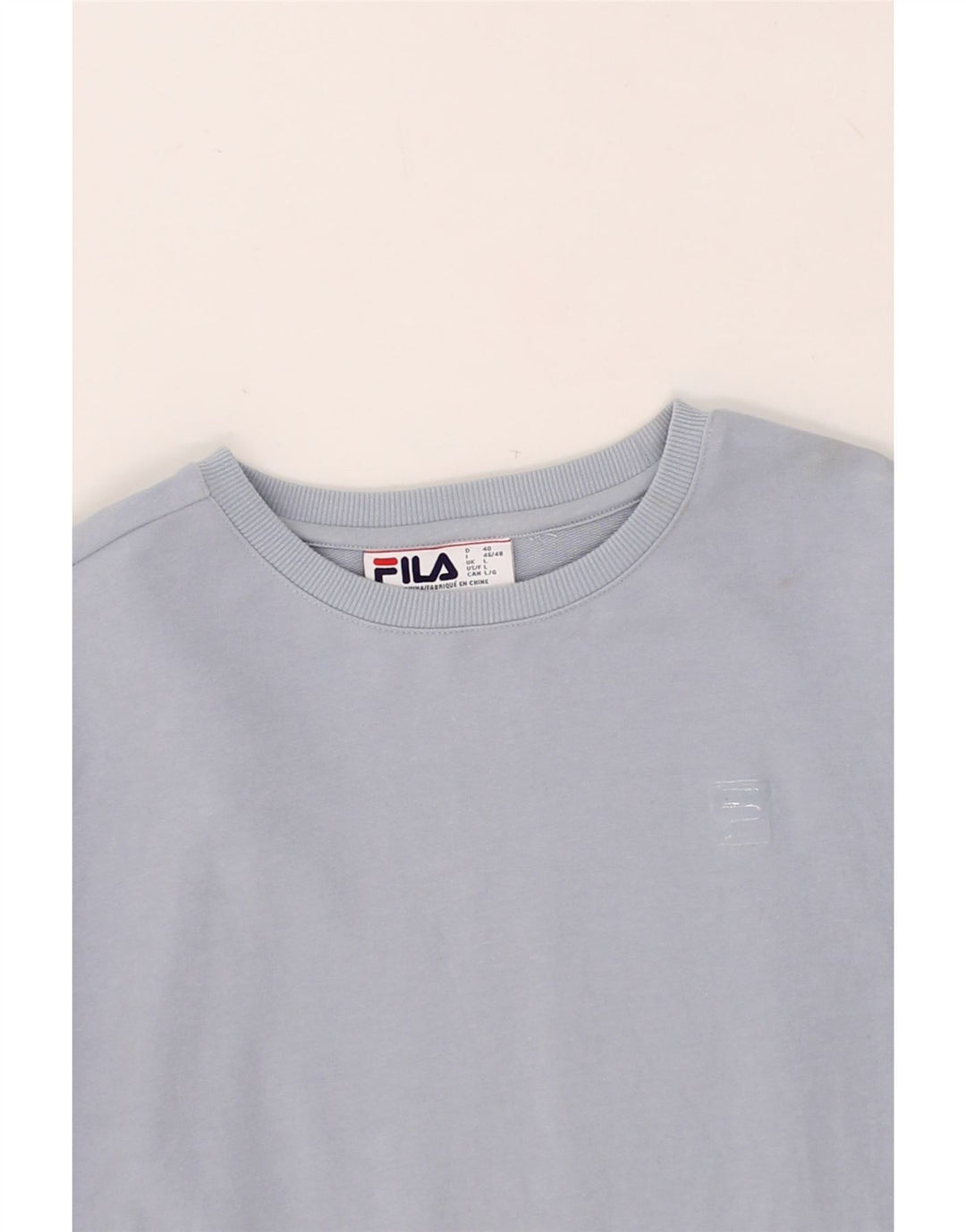 FILA Mens Sweatshirt Jumper Large Blue Cotton Vintage Fila and Second-Hand Fila from Messina Hembry 