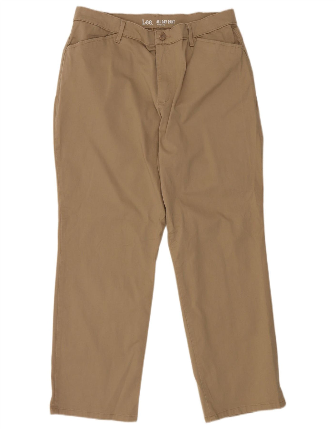 Pantaloni casual drepti LEE pentru femei US 14 XL W34 L28 maro bumbac