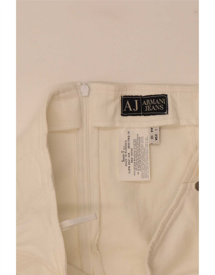 Fusta Creion Femei Armani IT 44 Medium W30 Bumbac Alb