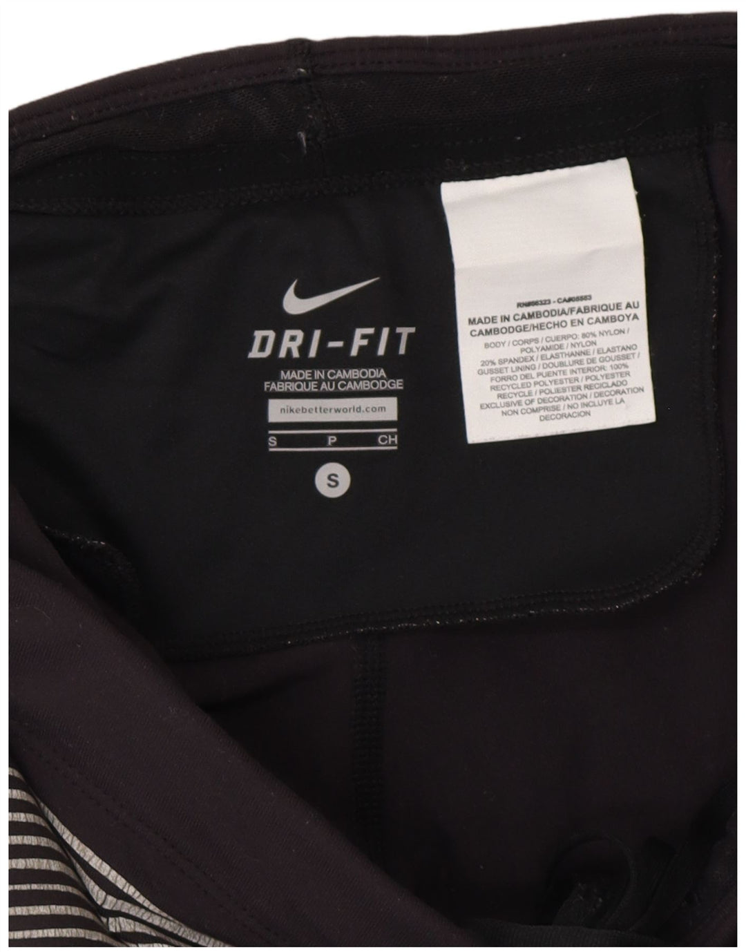 Leggings Dri Fit NIKE pentru femei UK 8, nailon cu dungi gri mici