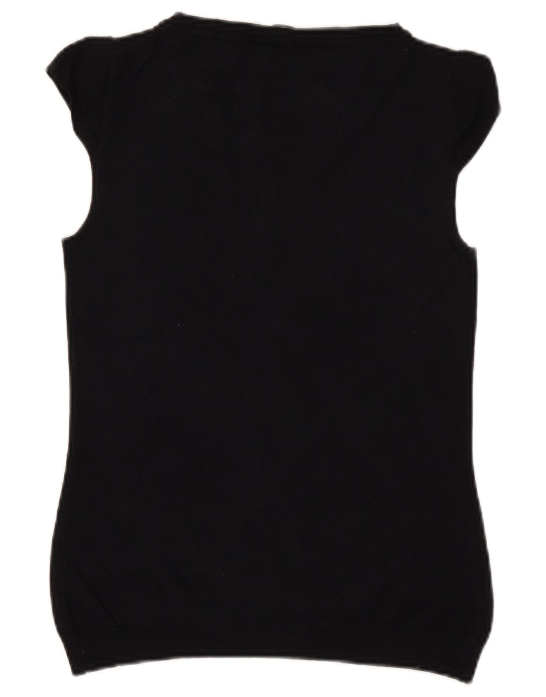 Pulover pentru femei MARELLA cu mânecă scurtă, cu gât de barcă, UK 8 Mic Negru