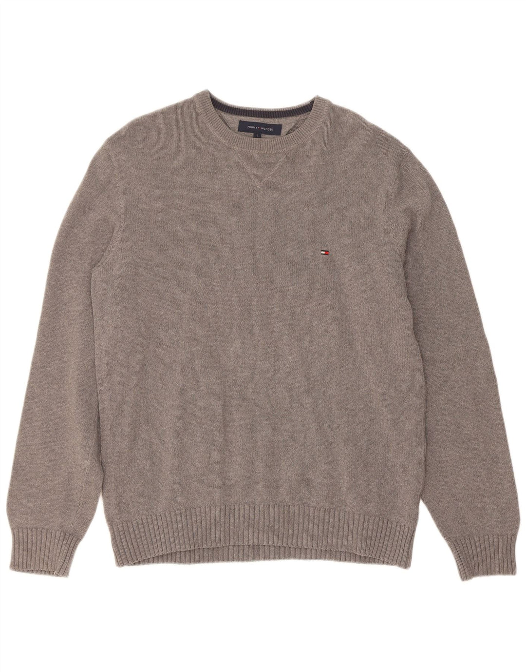 Pulover Tommy Hilfiger pentru bărbați, cu gât crew, mare, gri