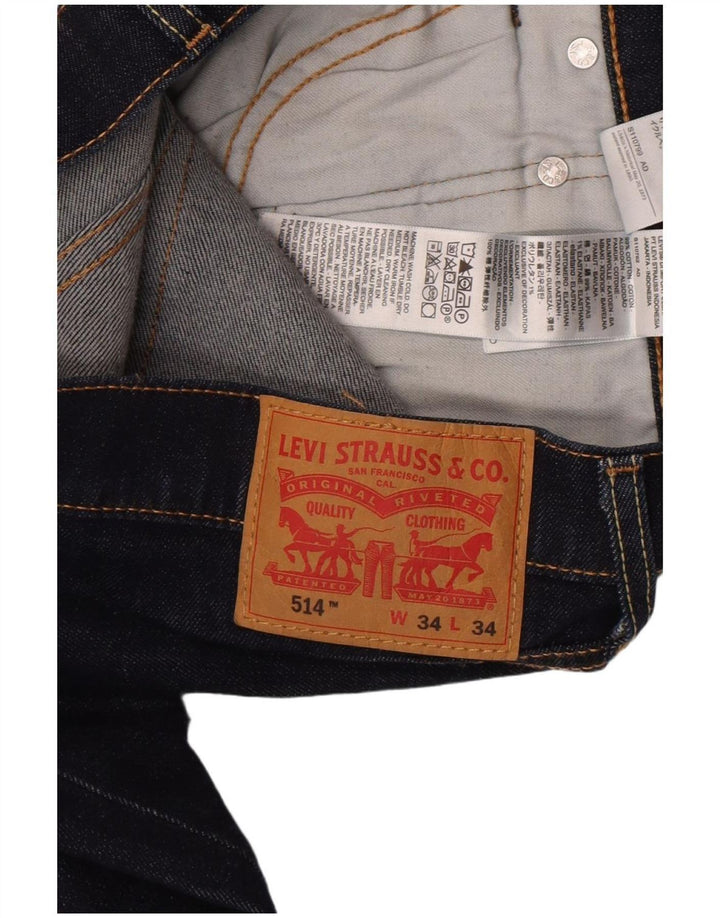 Blugi drepti pentru bărbați Levi's 514 W34 L34 bumbac bleumarin