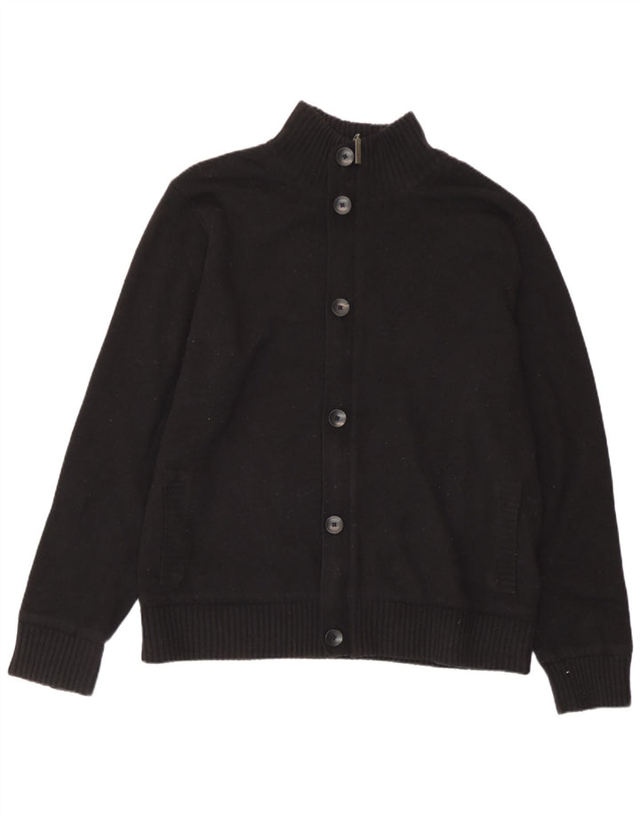 Pulover cardigan pentru bărbați Marks & Spencer, lână de miel neagră mare