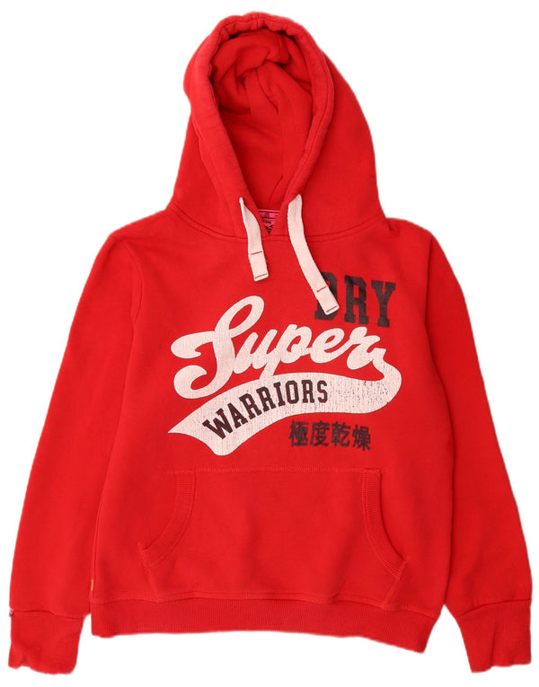 Pulover Superdry pentru damă, cu grafică, UK 18 XL, bumbac roșu
