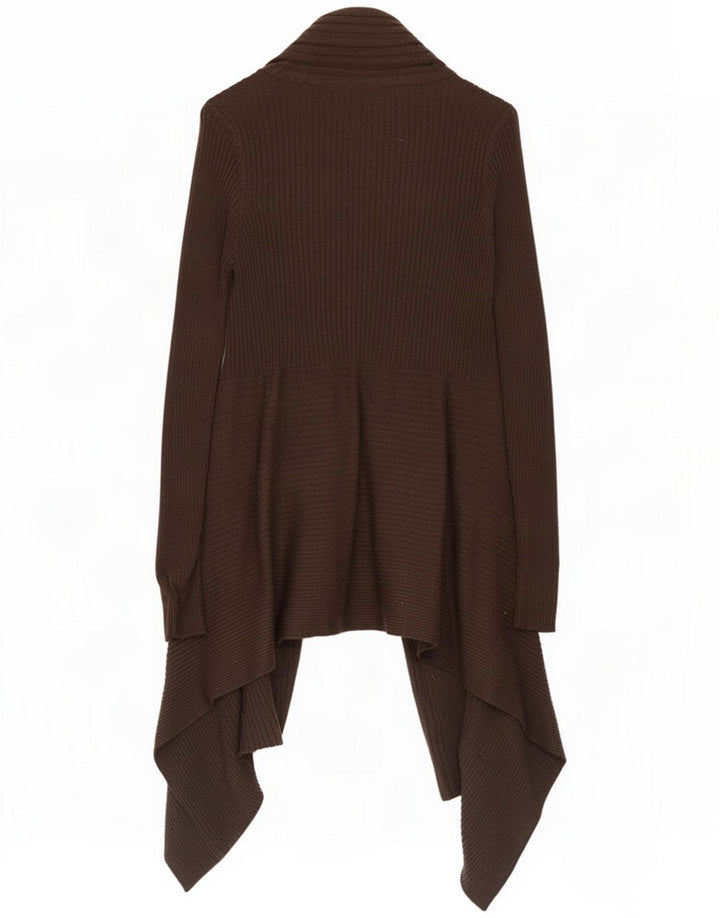 Marks & Spencer Pulover cardigan deschis asimetric pentru femei UK 12 Maro mediu