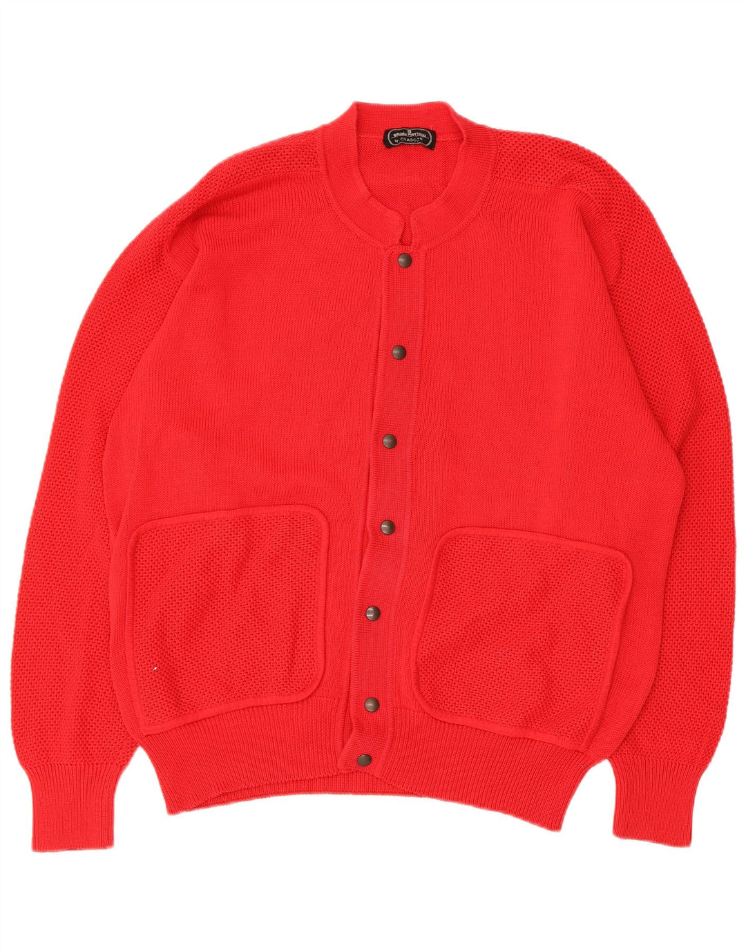 Cardigan Vintage pentru bărbați, bumbac roșu mare