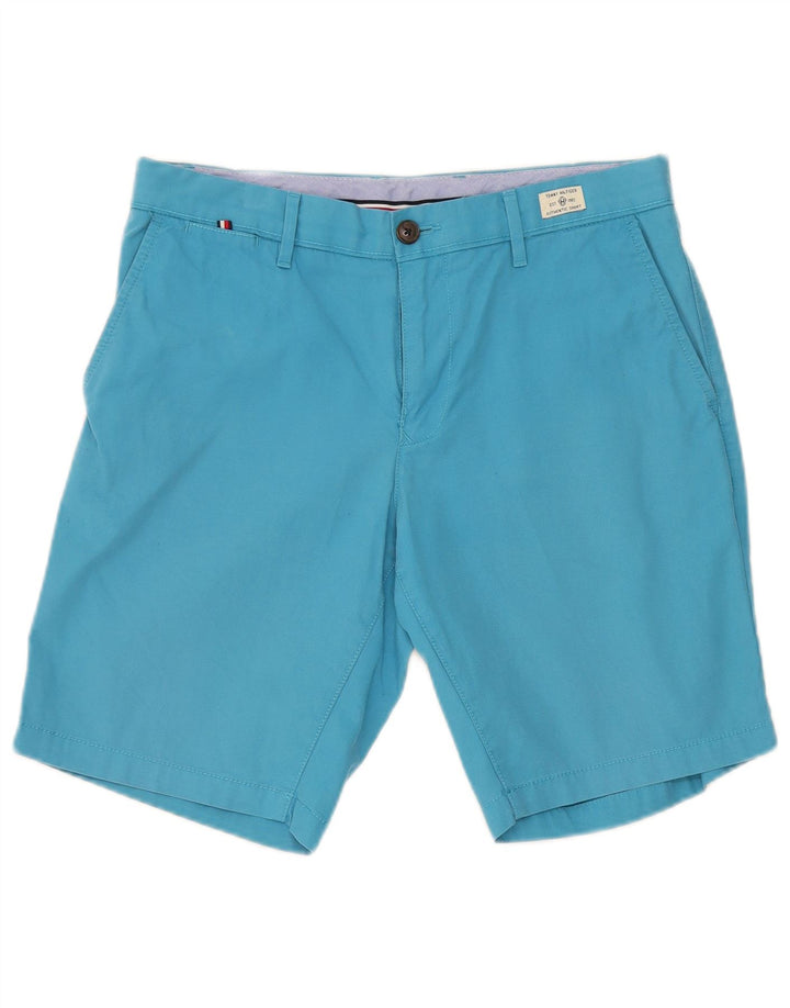 Pantaloni scurți chino Tommy Hilfiger pentru bărbați W31, bumbac albastru mediu